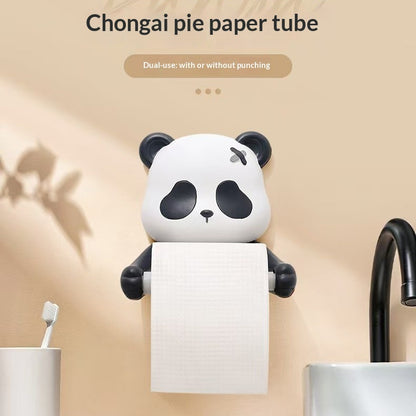 Cartoon Panda Toilet Paper Roll Holder Shelf For The Bathroom