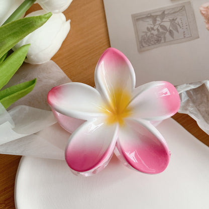 Muweordy Plumeria Hair Clips Flower Hair Clip Trendy Hair Claw Clip Popular Hair Catch Korean Hair Accessories For Women