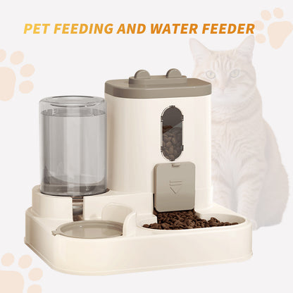 2-in-1 Pet Feeder & Water Dispenser – Automatic Gravity Feeding Bowl for Cats & Dogs