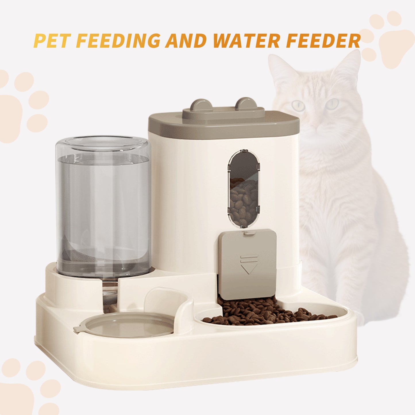 2-in-1 Pet Feeder & Water Dispenser – Automatic Gravity Feeding Bowl for Cats & Dogs