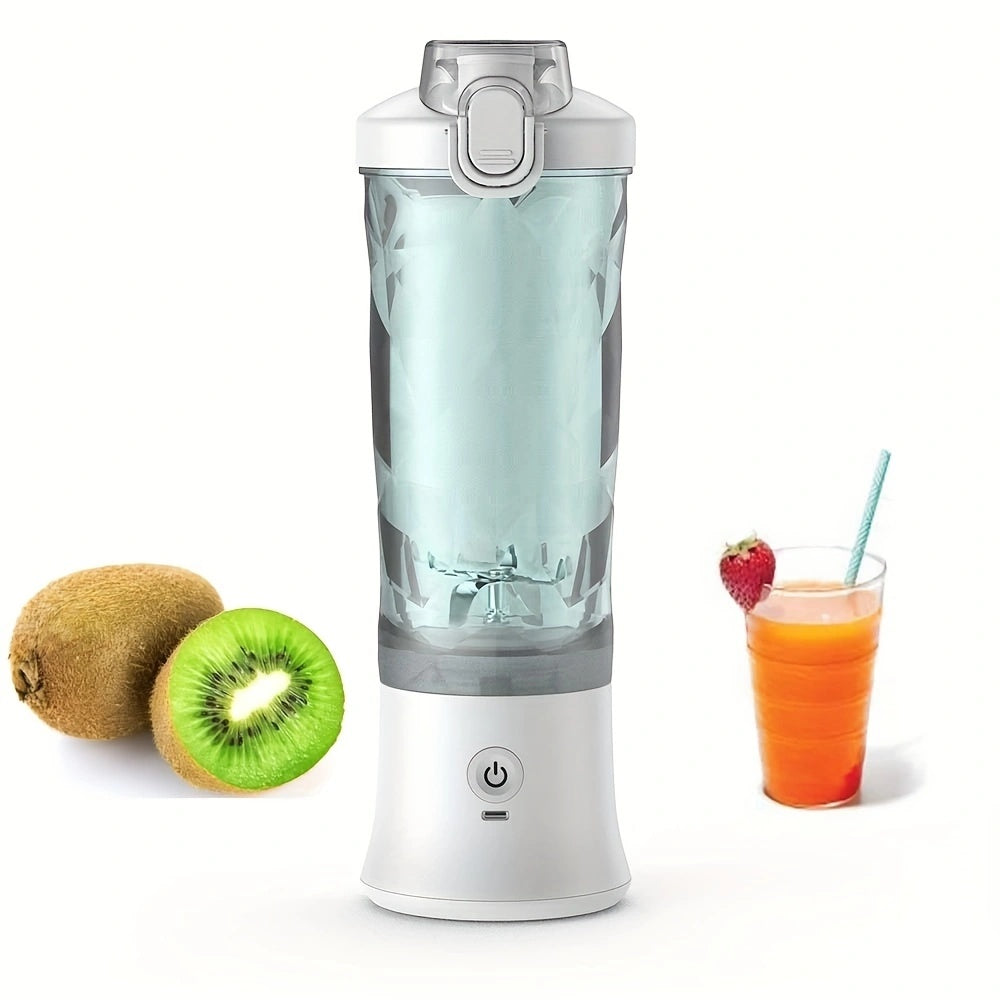 Portable 6-Blade Juicer Blender – 600ml Rechargeable Smoothie Mixer (150W)