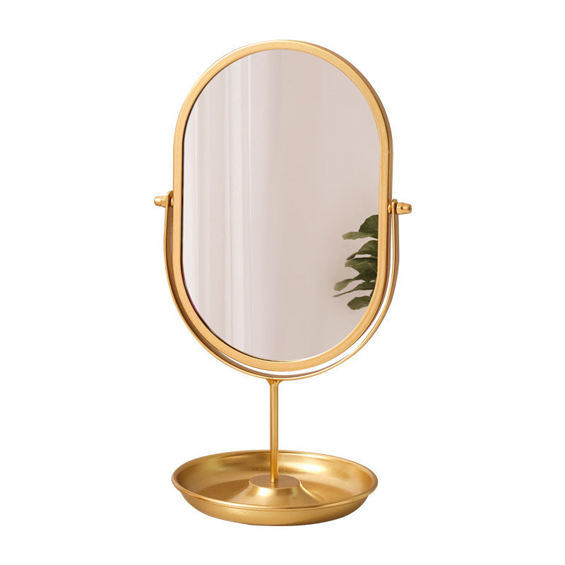Household Lightweight Desktop Makeup Mirror for Bedroom Dressing Table