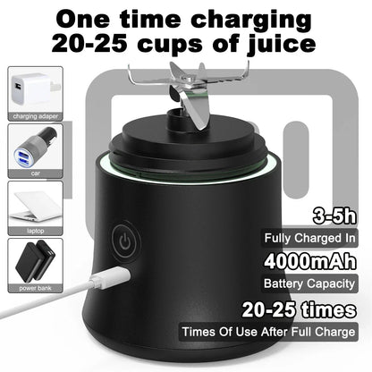 Portable 6-Blade Juicer Blender – 600ml Rechargeable Smoothie Mixer (150W)