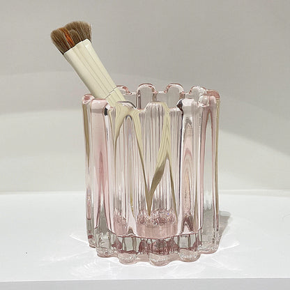 Niche Style Makeup Brush Holder Eyebrow Brush Holder Wavy Edge Striped Design
