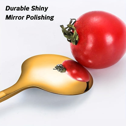 Stainless Steel Round Long Handle Stirring Coffee Spoon