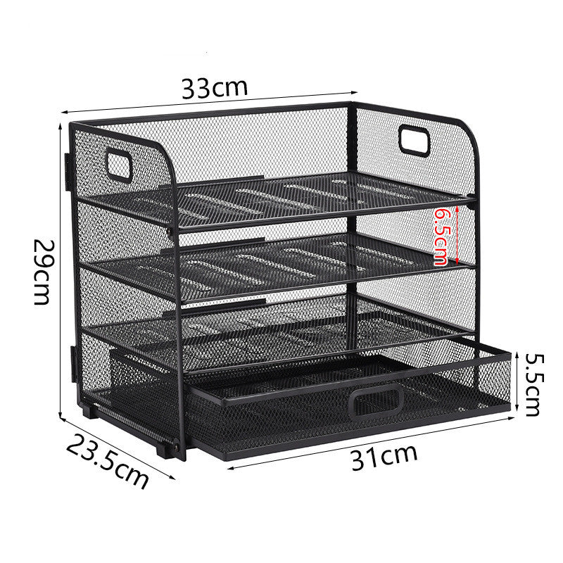 Desktop Multi-layer Metal Mesh Storage Rack