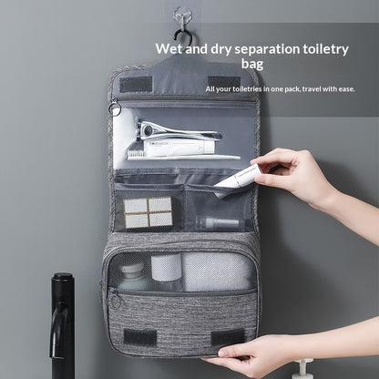 Cationic Hook Toiletry Bag Hanging Matte Dry-wet Separation Travel Makeup Bag