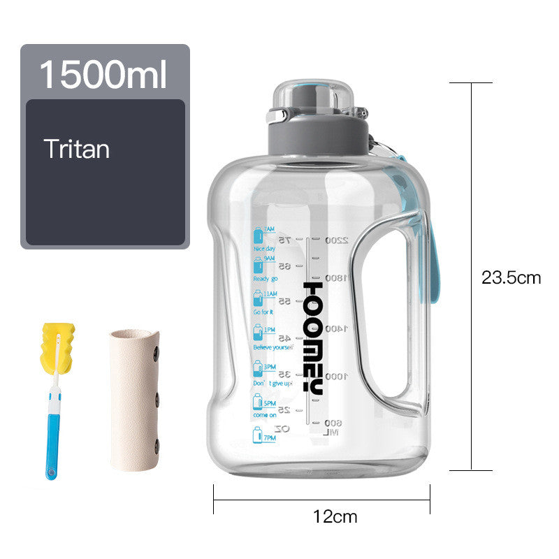 Men's Large Capacity Straw Sports Bottle
