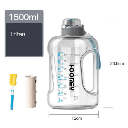 Men's Large Capacity Straw Sports Bottle