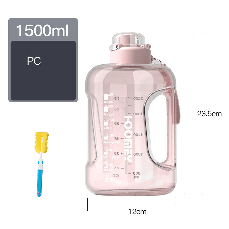 Men's Large Capacity Straw Sports Bottle