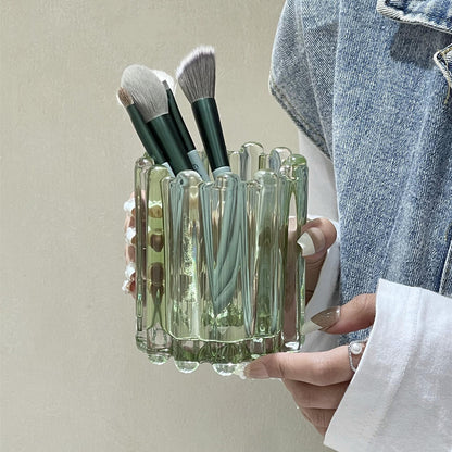 Niche Style Makeup Brush Holder Eyebrow Brush Holder Wavy Edge Striped Design