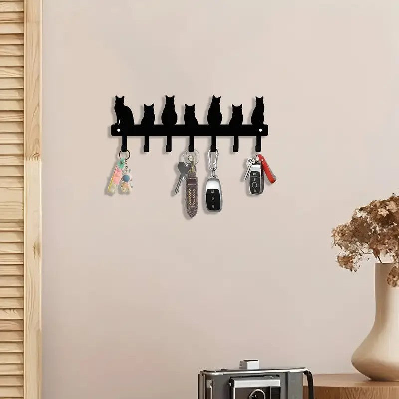 Cat Design Storage Hook Multifunctional Home Decoration Key Holder