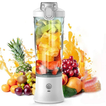 Portable 6-Blade Juicer Blender – 600ml Rechargeable Smoothie Mixer (150W)