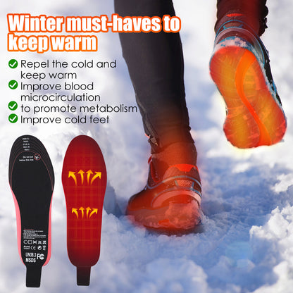 Rechargeable Electric Heated Insoles – Adjustable Warm Insole Pads for Men & Women