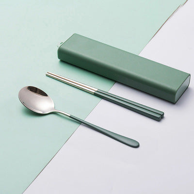 Stainless Steel Cutlery Spoon Fork Chopsticks Set
