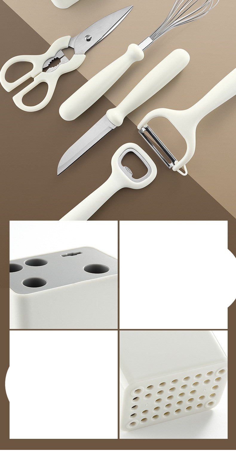 Multifunctional Kitchen Gadget Set Of 6 Pieces With Storage Seat