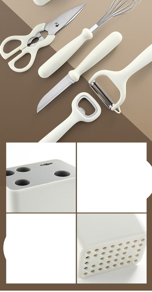 Multifunctional Kitchen Gadget Set Of 6 Pieces With Storage Seat