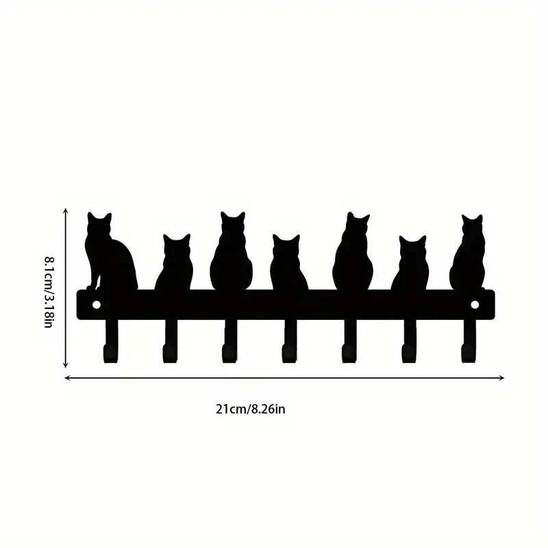 Cat Design Storage Hook Multifunctional Home Decoration Key Holder
