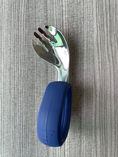 Children Fork And Spoon 304 Stainless Steel Eating Short Handle Elbow Tableware