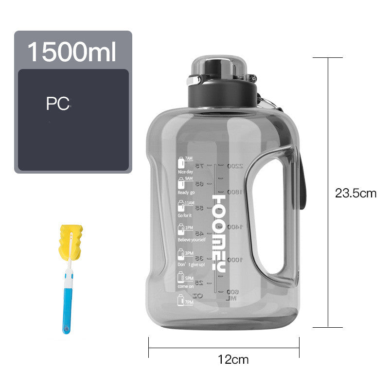 Men's Large Capacity Straw Sports Bottle