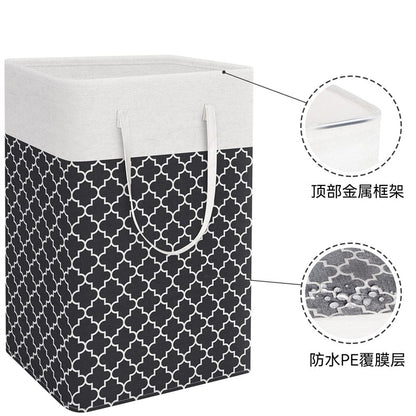 Large Laundry Basket Striped Foldable Storage Bag Laundry Baskets