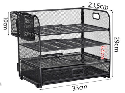 Desktop Multi-layer Metal Mesh Storage Rack