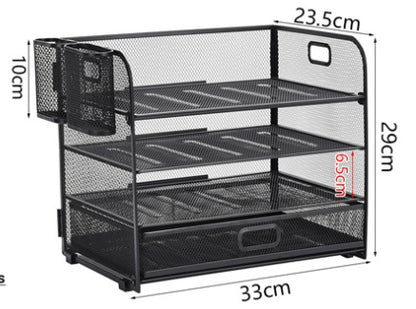 Desktop Multi-layer Metal Mesh Storage Rack