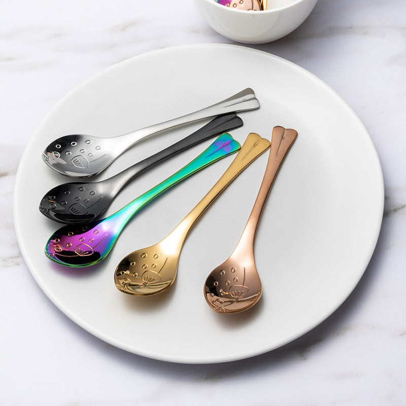 Creative Cute Dolphin 304 Stainless Steel Coffee Knife And Fork Suit