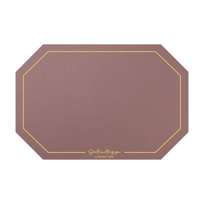 Octagonal Leather Placemat Waterproof Household Table Mat Heat Proof Mat Placemat