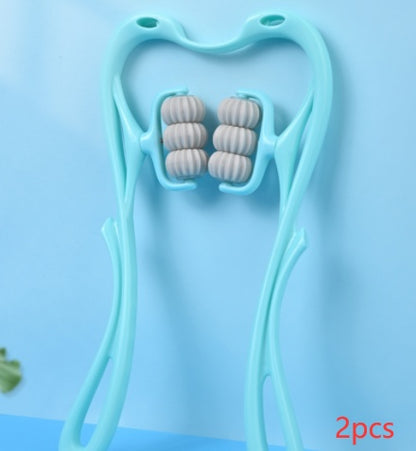 Multifunctional Manual Six-Wheel Neck Massage Roller Tool