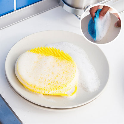 Multifunction Silicone Dish Bowl Cleaning Brush Magic Scouring Pad Pot Pan Wash Brushes Kitchen Washing Tool