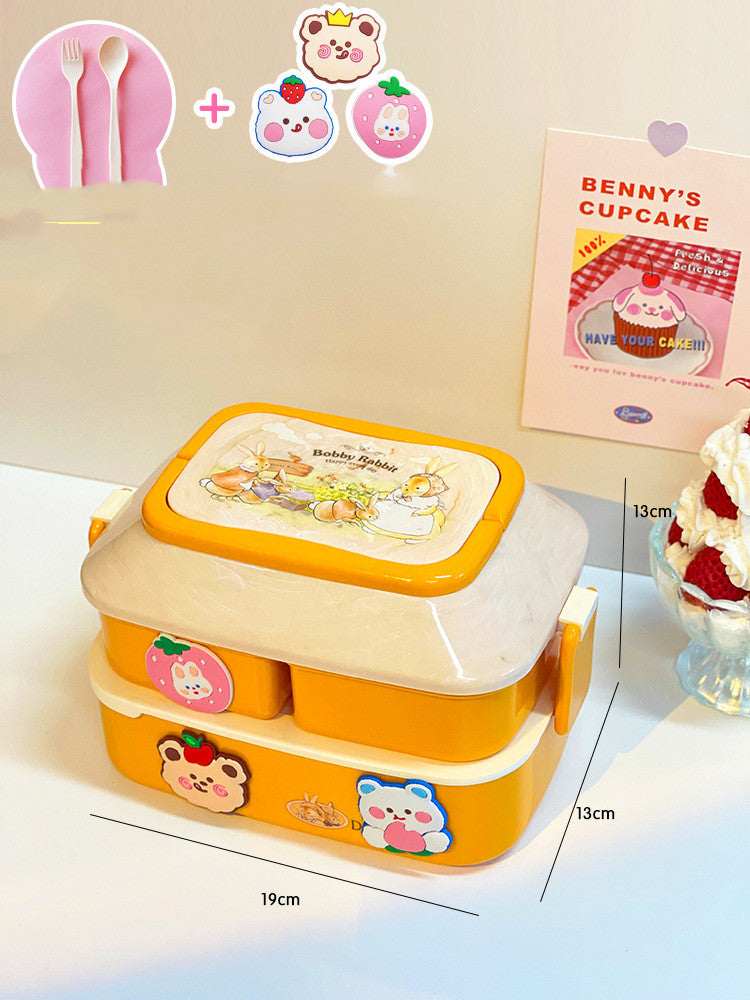 Student's Cute Multi-tiered Lunch Box Japanese Bento