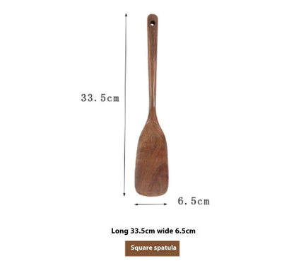 Thailand Teak art Natural Wood table Spoon Ladle Turner Long Rice Colander Soup Skimmer Cooking Spoons Scoop Kitchen Tool Set
