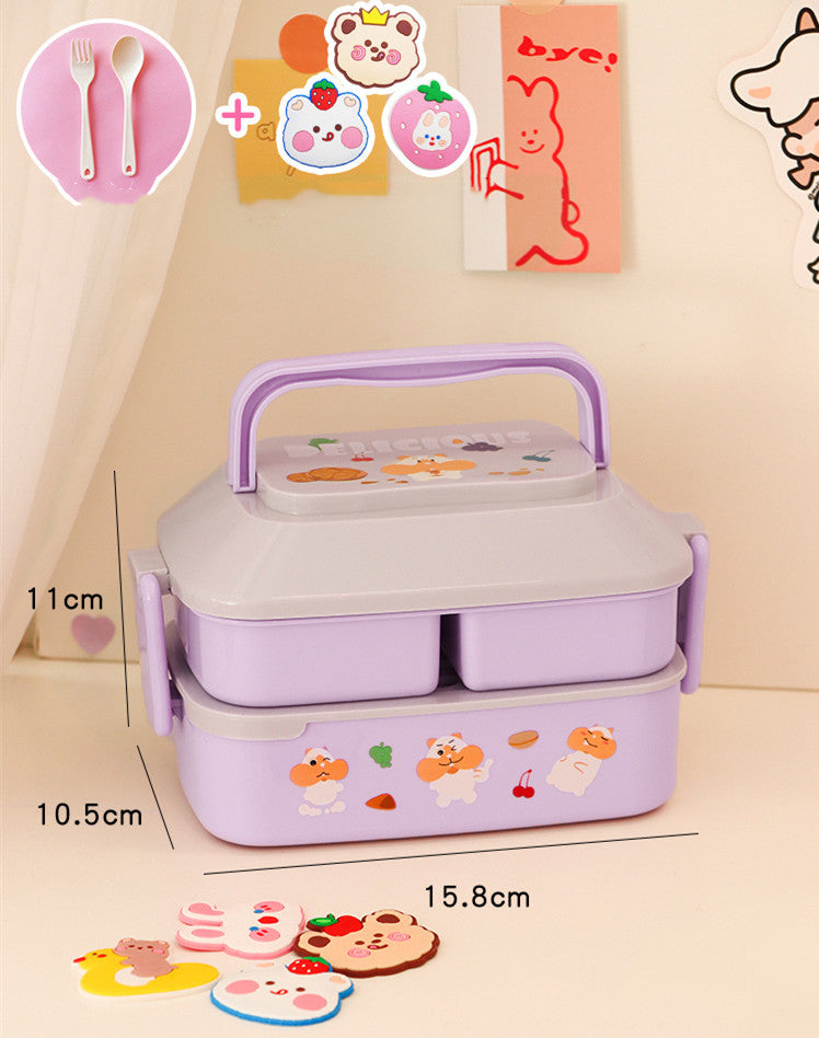Student's Cute Multi-tiered Lunch Box Japanese Bento