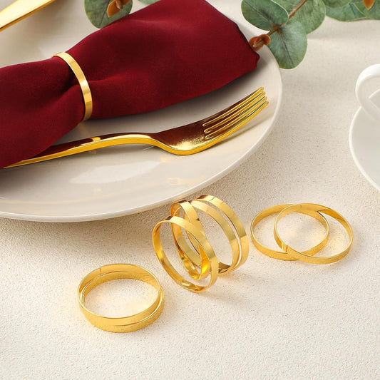 Cross-border Ring Napkin Buckle Gold Fashion Napkin Ring Hotel Table Setting