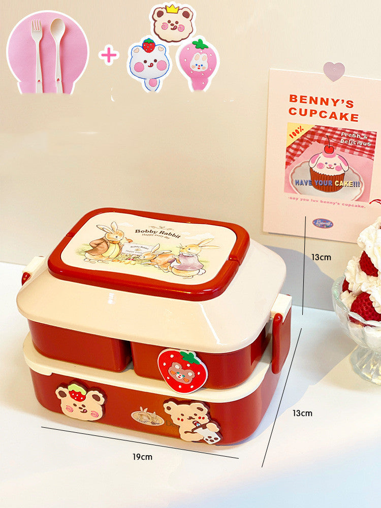 Student's Cute Multi-tiered Lunch Box Japanese Bento