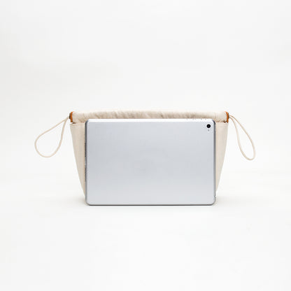 Cotton Canvas Travel Organizer Bag For Makeup