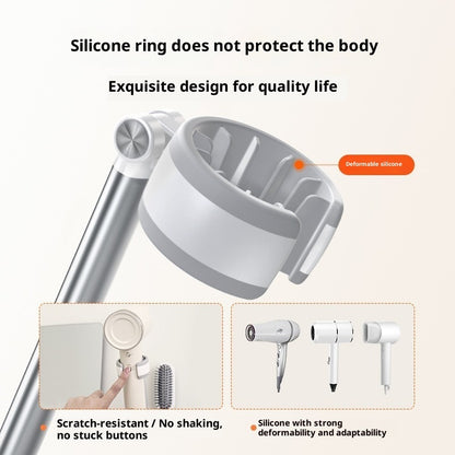Lazy Hair Dryer Rack Bathroom Wall Hanging Hand-free