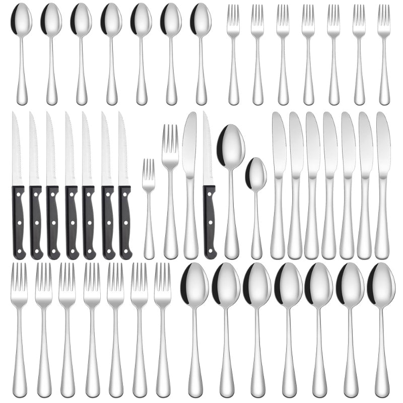 48-piece Stainless Steel Cutlery Set Western-style Steak Knives Forks And Spoons