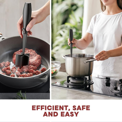 Heat-Resistant Nylon Meat Chopper & Masher – Non-Stick Cookware Tool