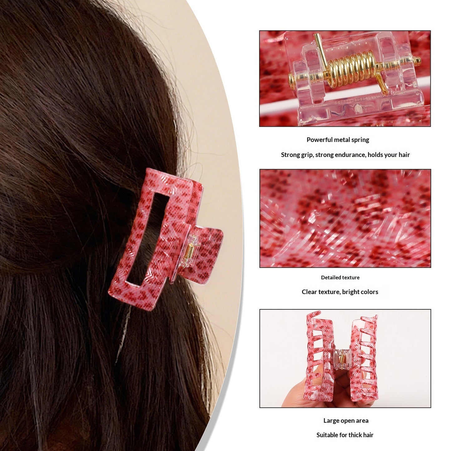 Textured Leopard-print Starfish Wave All-match Hair Clips