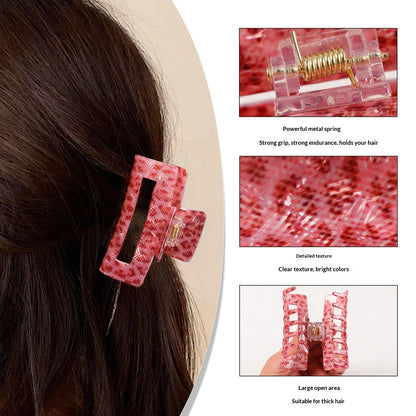 Textured Leopard-print Starfish Wave All-match Hair Clips