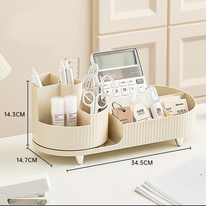 Makeup Organizer Countertop Rotating Makeup Organizer For Vanity Large Capacity Cosmetic Display Case With Makeup Brush Holder Cosmetic Organizer Countertop