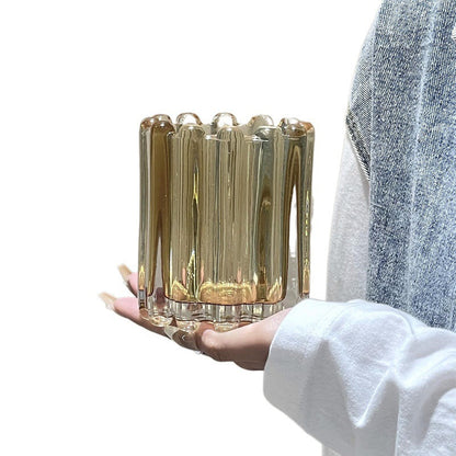 Niche Style Makeup Brush Holder Eyebrow Brush Holder Wavy Edge Striped Design
