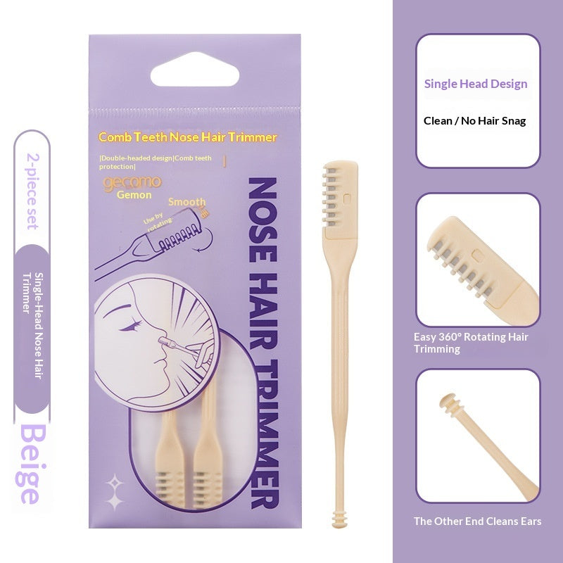 Stainless Steel Double Head Nose Hair Trimmer with Storage Box