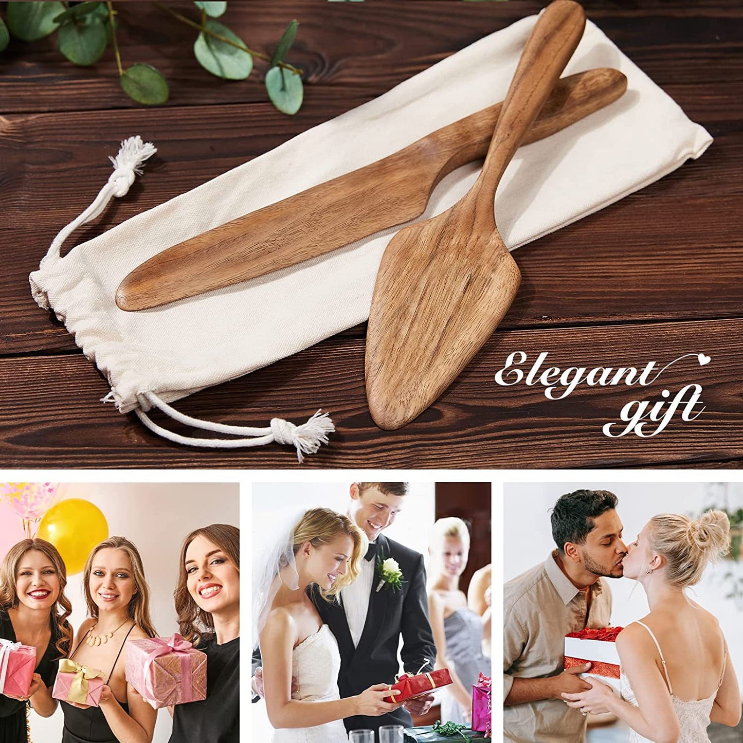 Lettering Wedding Creative Cake Spatula Set Of Two